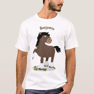 Niedliche Darstellung des Cartoon von Clydesdale T-Shirt