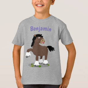 Niedliche Darstellung des Cartoon von Clydesdale T-Shirt