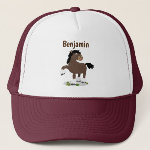 Niedliche Darstellung des Cartoon von Clydesdale Truckerkappe