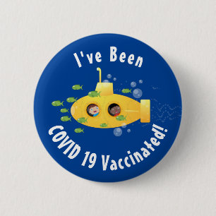 Niedliche Darstellung des Cartoon von Unterseefisc Button