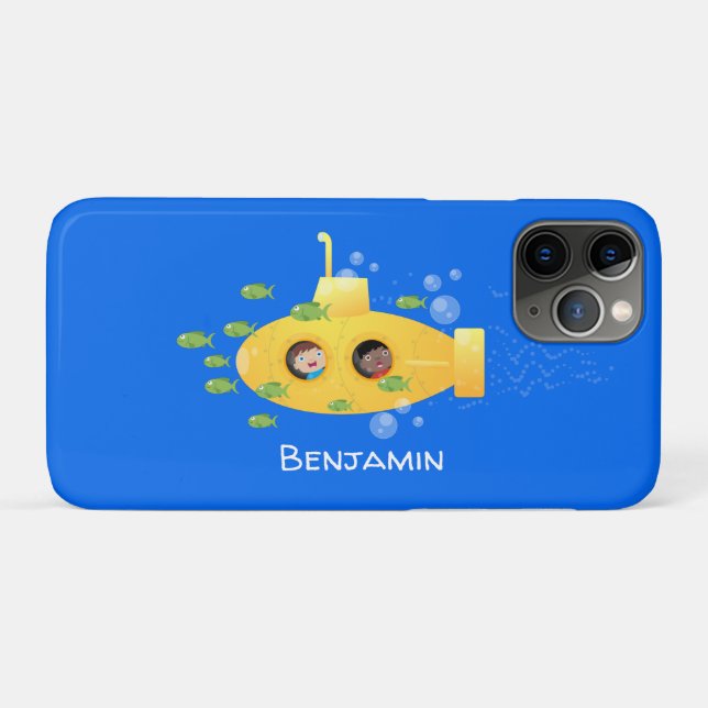 Niedliche Darstellung des Cartoon von Unterseefisc Case-Mate iPhone Hülle (Rückseite (Horizontal))