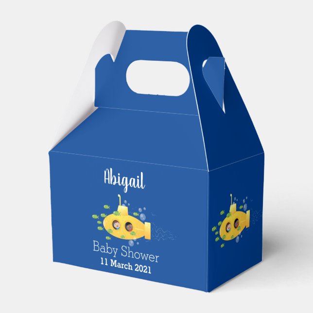 Niedliche Darstellung des Cartoon von Unterseefisc Geschenkschachtel (Vorderseite)