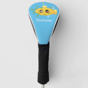 Niedliche Darstellung des Cartoon von Unterseefisc Golf Headcover