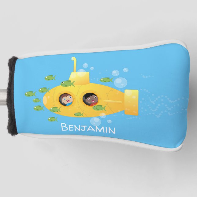 Niedliche Darstellung des Cartoon von Unterseefisc Golf Headcover (Vorderseite)
