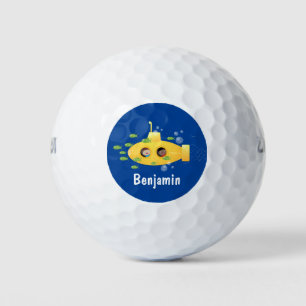 Niedliche Darstellung des Cartoon von Unterseefisc Golfball
