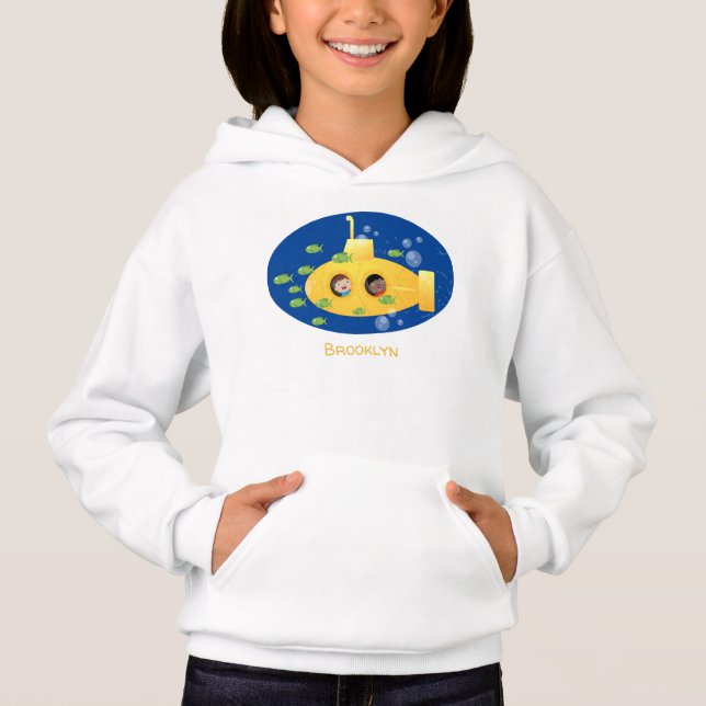 Niedliche Darstellung des Cartoon von Unterseefisc Hoodie (Vorderseite)