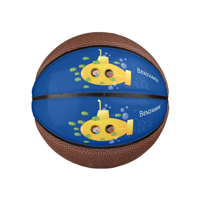 Niedliche Darstellung des Cartoon von Unterseefisc Mini Basketball (Vorderseite)