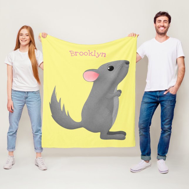 Niedliche Darstellung des Chinchilla-Cartoon Fleecedecke (Beispiel)