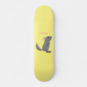 Niedliche Darstellung des Chinchilla-Cartoon Skateboard