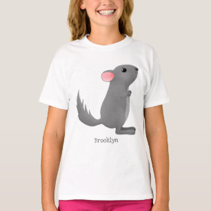 Niedliche Darstellung des Chinchilla-Cartoon T-Shirt