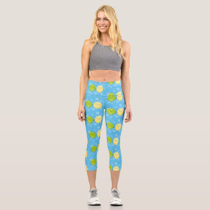 Niedliche Darstellung des Limonen Cartoon Capri Leggings