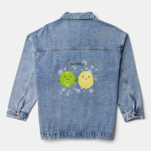 Niedliche Darstellung des Limonen Cartoon Jeansjacke