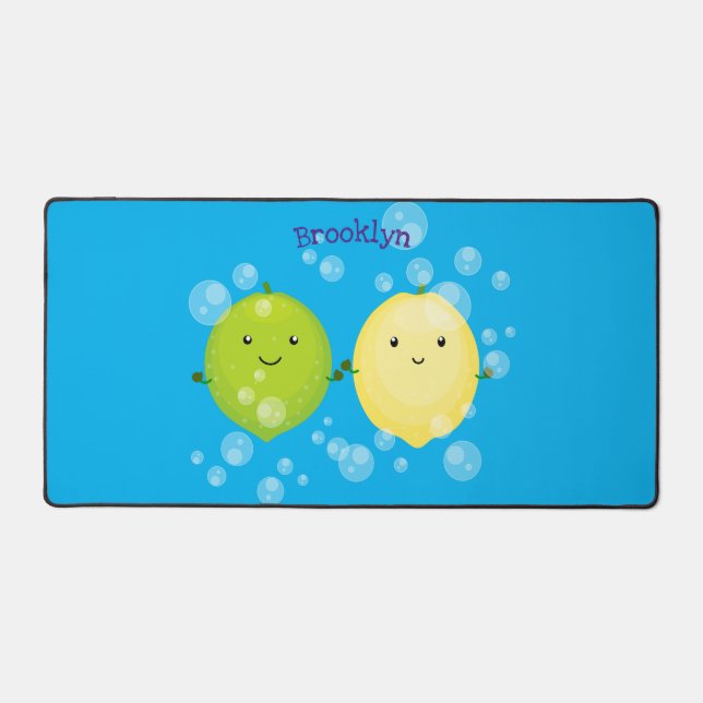 Niedliche Darstellung des Limonen Cartoon Schreibtischunterlage (Vorderseite)