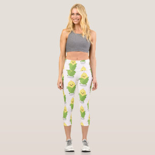 Niedliche Darstellung des Mais-Cartoon Capri Leggings