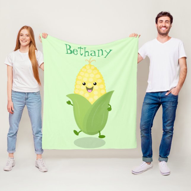 Niedliche Darstellung des Mais-Cartoon Fleecedecke (Beispiel)