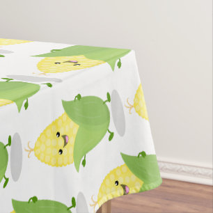 Niedliche Darstellung des Mais-Cartoon Tischdecke