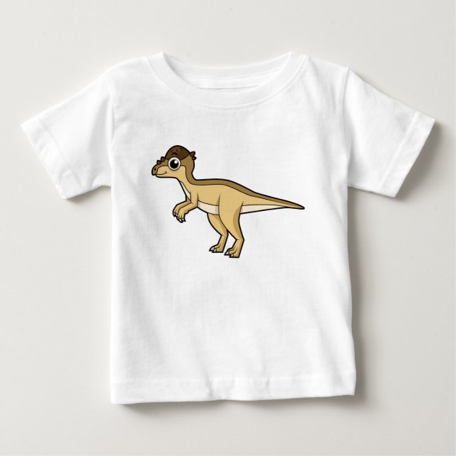 Niedliche Darstellung eines Pachycephalosaurus-Din Baby T-shirt (Vorderseite)