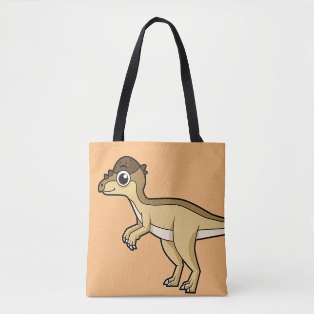 Niedliche Darstellung eines Pachycephalosaurus-Din Tasche (Vorderseite)