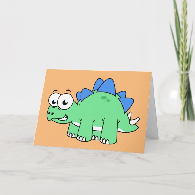 Niedliche Darstellung eines Stegosaurus. 2 Karte (Vorderseite)