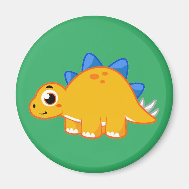 Niedliche Darstellung eines Stegosaurus. Magnet (Vorne)
