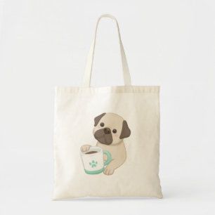 Niedliche Darstellung von Hunden und Tasse Tragetasche