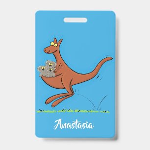 Niedliche Darstellung von Känguru und Koalas-Carto Ausweis