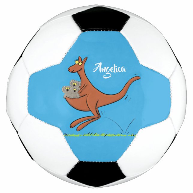 Niedliche Darstellung von Känguru und Koalas-Carto Fußball (Vorderseite)
