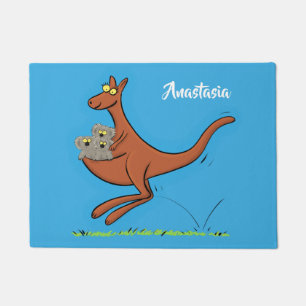 Niedliche Darstellung von Känguru und Koalas-Carto Fußmatte