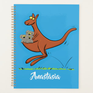 Niedliche Darstellung von Känguru und Koalas-Carto Planer
