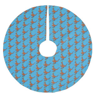 Niedliche Darstellung von Känguru und Koalas-Carto Polyester Weihnachtsbaumdecke