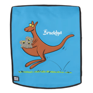 Niedliche Darstellung von Känguru und Koalas-Carto Rucksack