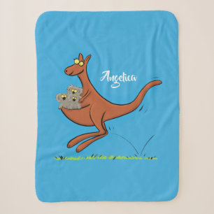 Niedliche Darstellung von Känguru und Koalas-Carto Sherpadecke