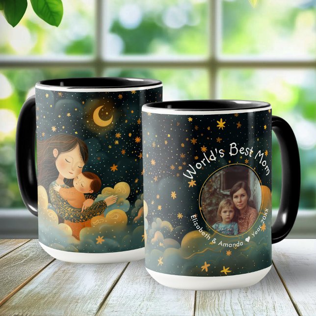 Niedliche Darstellung von Mutter und Kind | Mutter Tasse (Cute Illustration of Mother & Child | Mother's Day Mug)