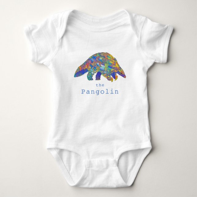 Niedliche Darstellung von Pangolin Baby Strampler (Vorderseite)