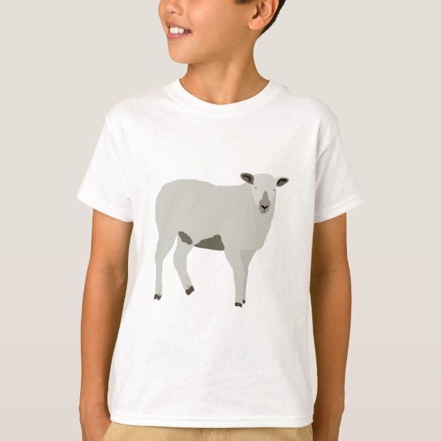 Niedliche Darstellung von Schafen und Lämmern T-Shirt (Vorderseite)