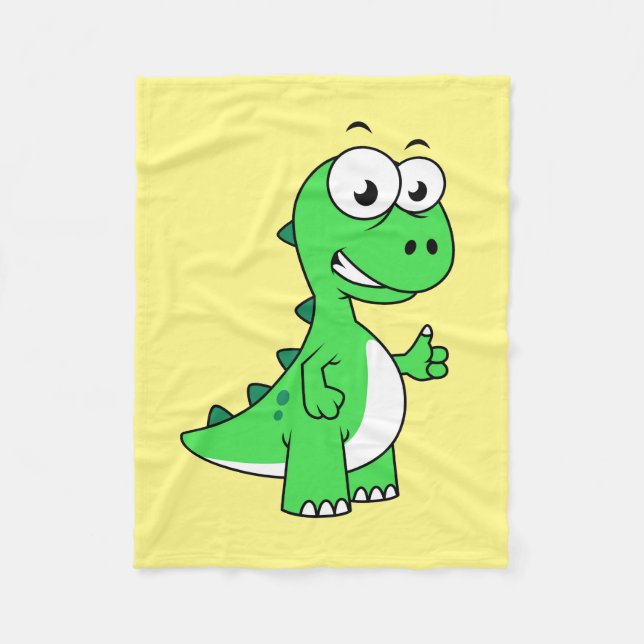 Niedliche Darstellung von Tyrannosaurus Rex. 2 Fleecedecke (Vorderseite)