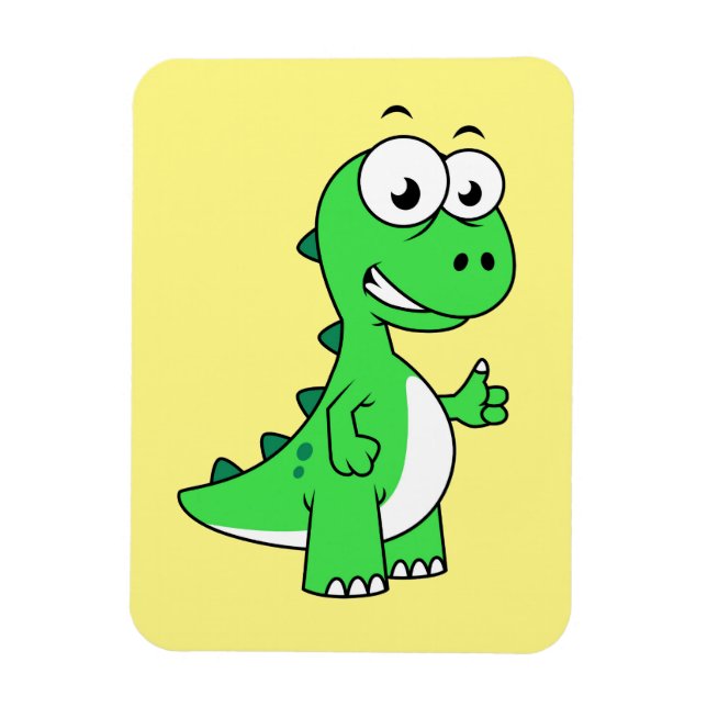 Niedliche Darstellung von Tyrannosaurus Rex. 2 Magnet (Vertikal)