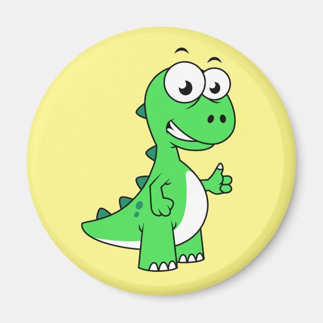Niedliche Darstellung von Tyrannosaurus Rex. 2 Magnet (Vorne)