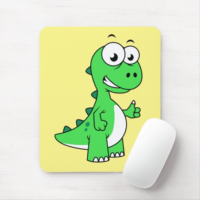 Niedliche Darstellung von Tyrannosaurus Rex. 2 Mousepad (Mit Mouse)