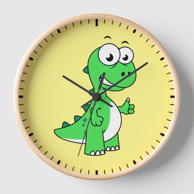 Niedliche Darstellung von Tyrannosaurus Rex. 2 Uhr (Vorderseite)