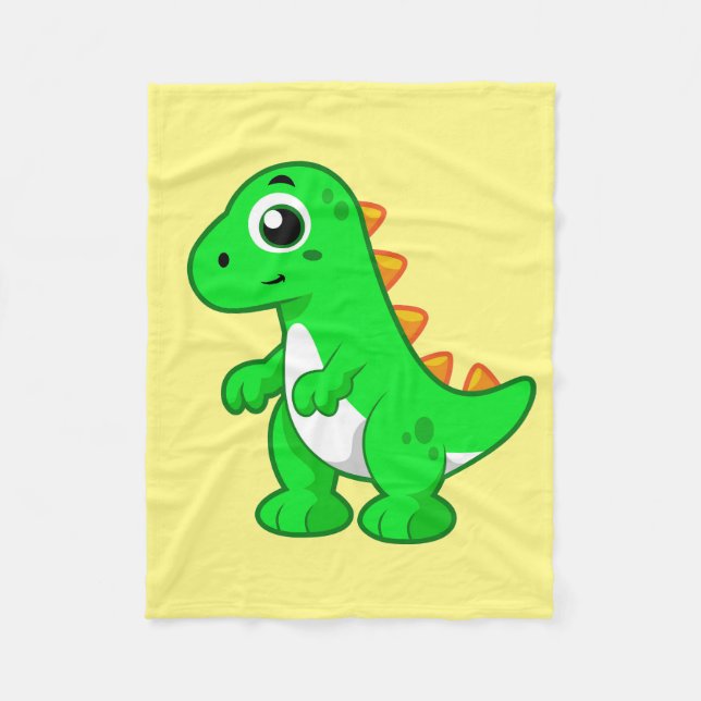 Niedliche Darstellung von Tyrannosaurus Rex. Fleecedecke (Vorderseite)