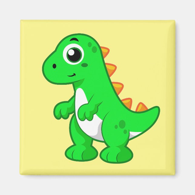 Niedliche Darstellung von Tyrannosaurus Rex. Magnet (Vorne)