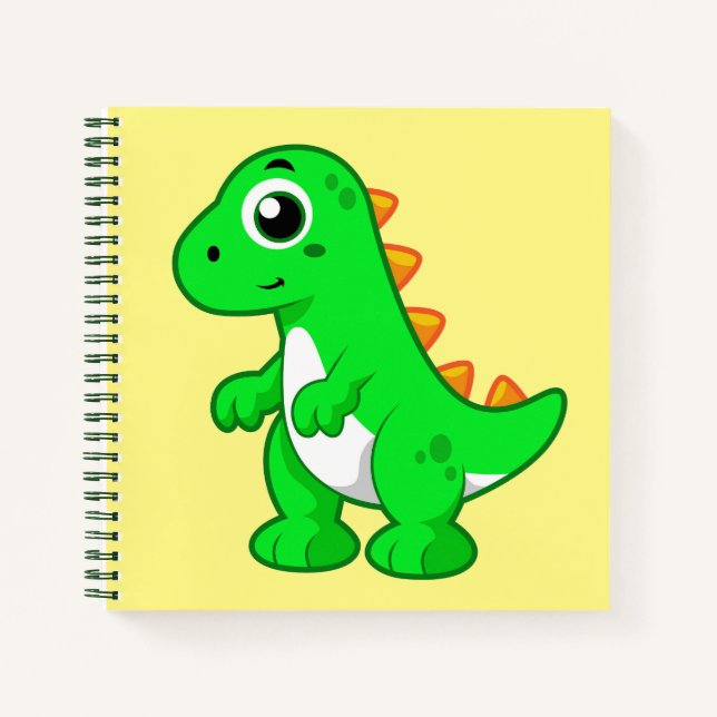 Niedliche Darstellung von Tyrannosaurus Rex. Notizbuch (Vorderseite)