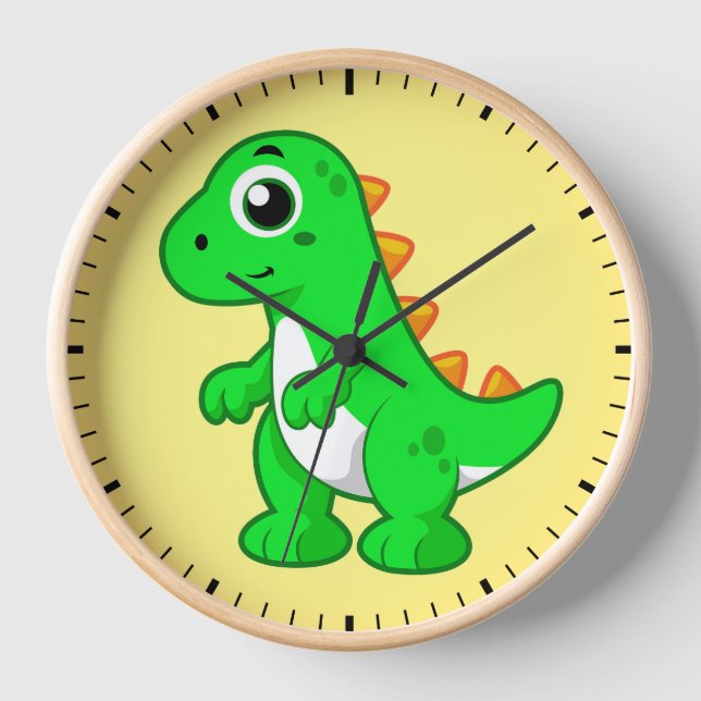 Niedliche Darstellung von Tyrannosaurus Rex. Uhr (Vorderseite)