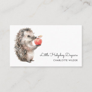 Niedliche Daycare Business Card für kleine Igel Visitenkarte