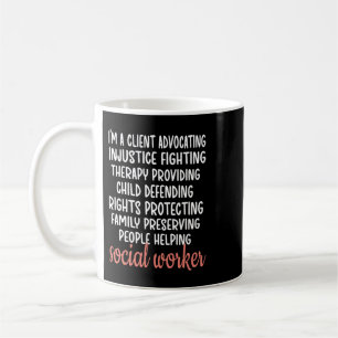 Niedliche Definition der Sozialarbeiter Monat Kaffeetasse