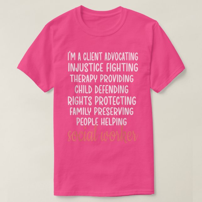 Niedliche Definition der Sozialarbeiter Monat T-Shirt (Design vorne)