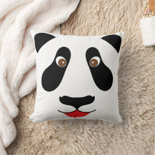 Niedliche Dekoration des Panda-Gesichts-Kindes Kissen