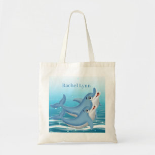 niedliche Delfinliebhaber geben den Namen Tote Bag Tragetasche