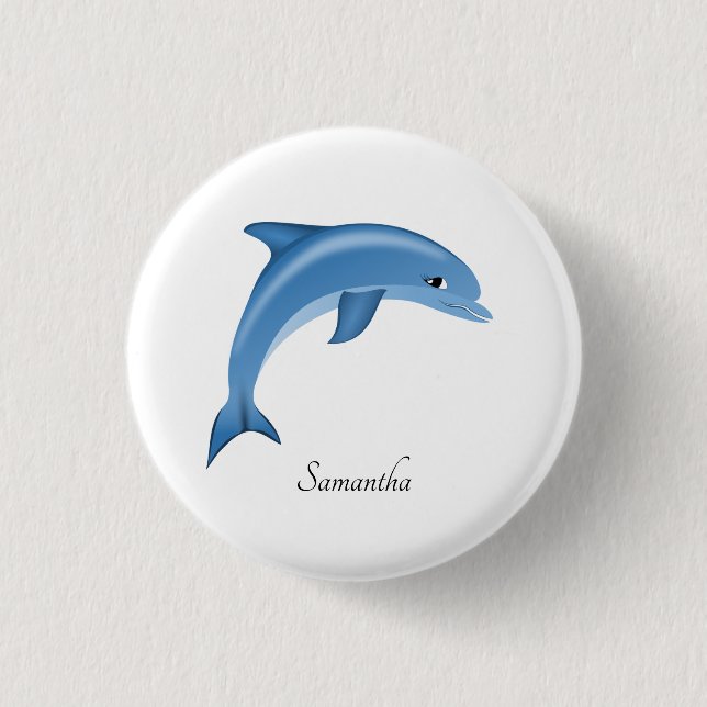 Niedliche Delphin Button (Vorderseite)